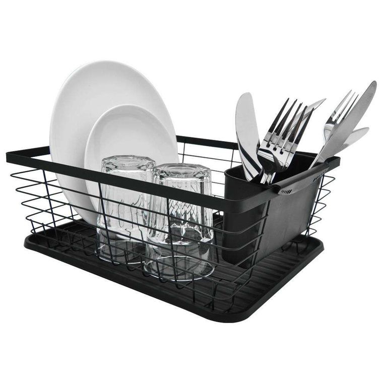 Vilde, suszarka na naczynia, czarna, 36-30-14,5 cm
