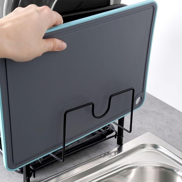 Vilde, suszarka na naczynia, czarna dwupoziomowa, 51.5-24.5-33 cm