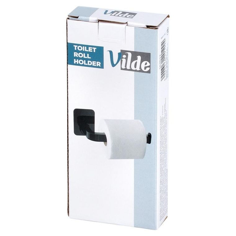 Vilde, uchwyt na papier toaletowy, czarny, 16,5 cm