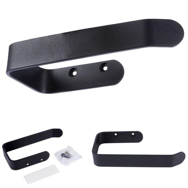 Vilde, uchwyt na papier toaletowy, metalowy, czarny