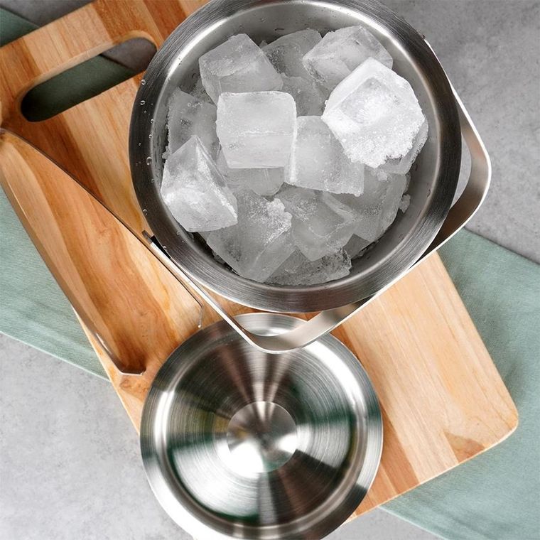 Vilde, wiaderko do lodu ze szczypcami, stalowe, termiczne