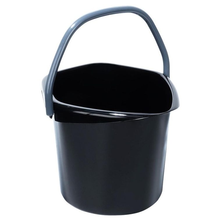 Vilde, wiadro, plastikowe, czarne, 14l
