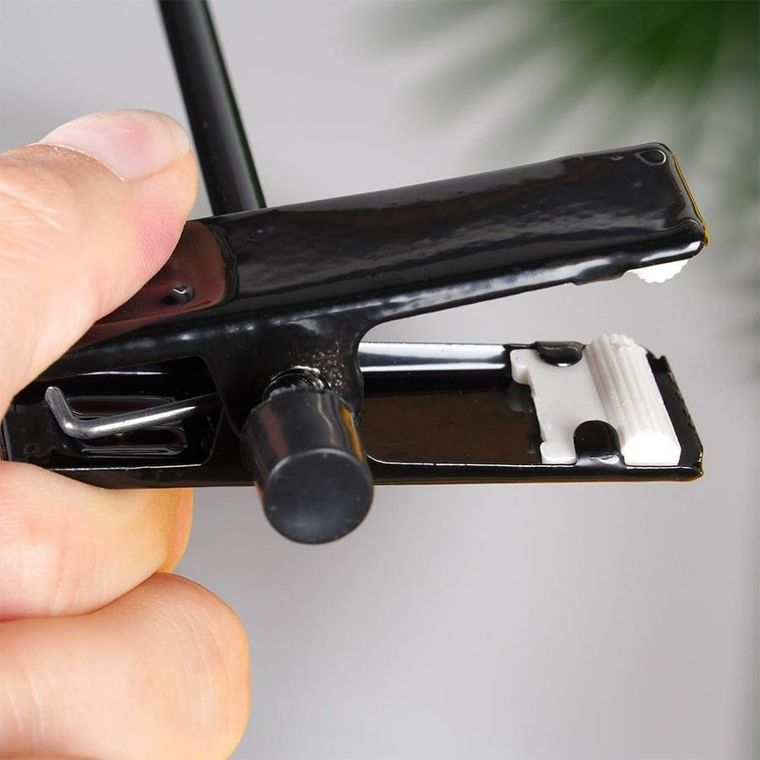 Vilde, wieszak na spodnie, metalowy, z klipsami, czarny, 3 szt.