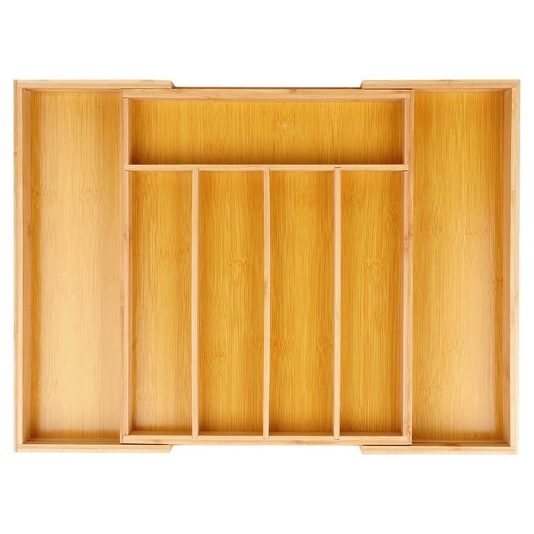 Vilde, wkład na sztućce do szuflady, rozsuwany, bambusowy, 28-45-33,5 cm