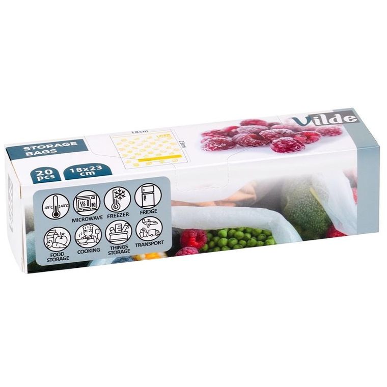 Vilde, woreczki strunowe do żywności, 18-23 cm, 20 szt.