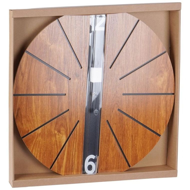 Vilde, zegar ścienny, brązowy, 60 cm