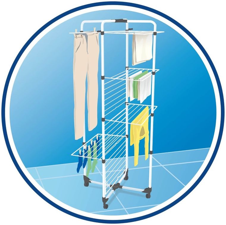 Vileda, Mixer 4, suszarka na pranie, pionowa, wewnętrzna, stojąca, 157237