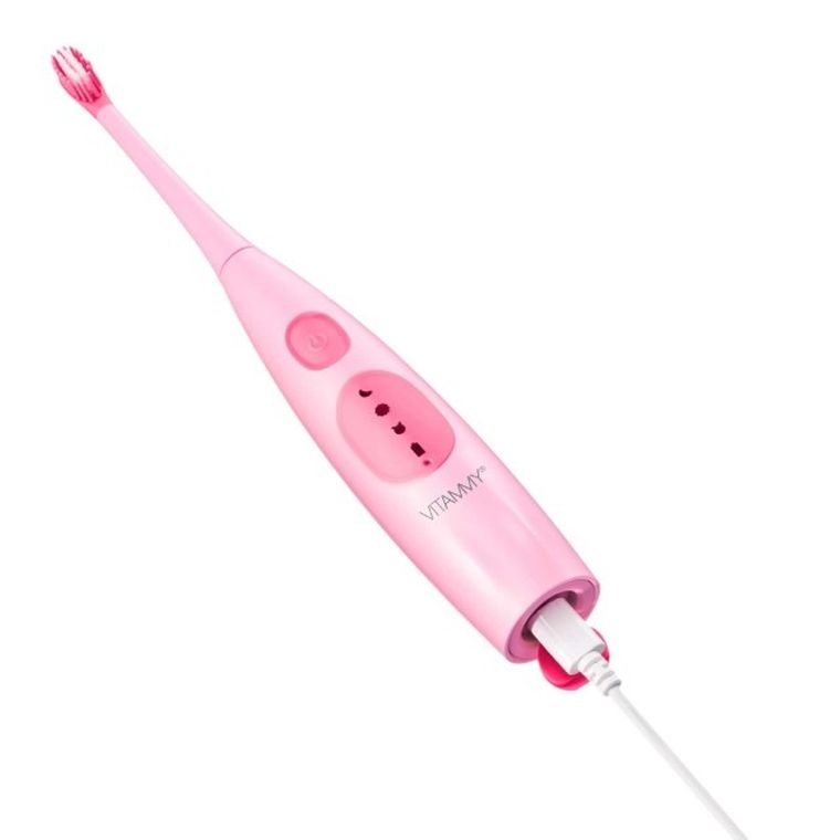 Vitammy, Dino, szczoteczka soniczna, różowa, 6+