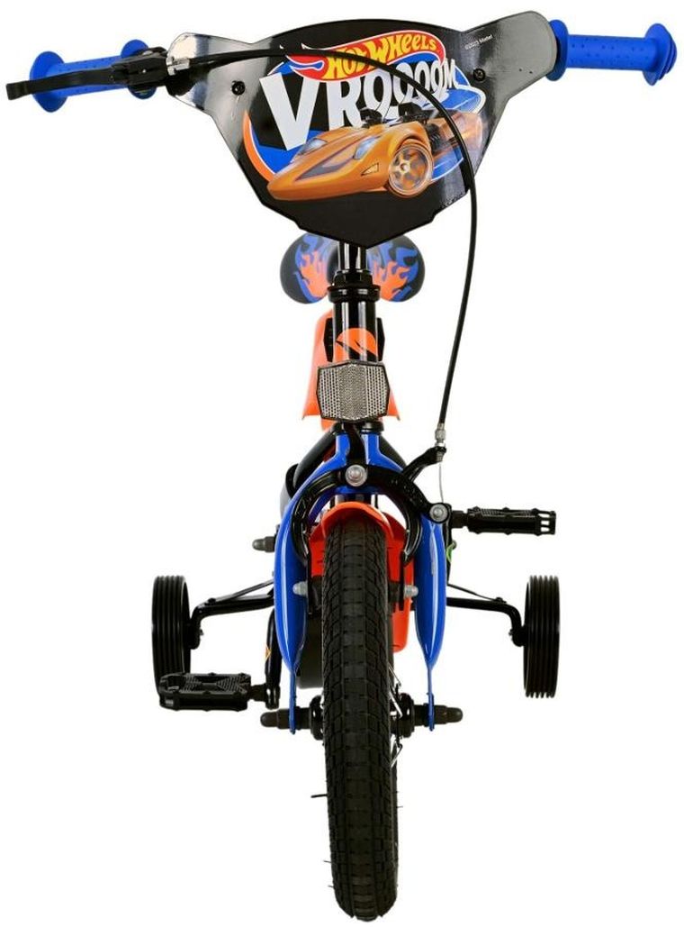 Volare, Hot Wheels, rower, czarno-niebieski, 12"