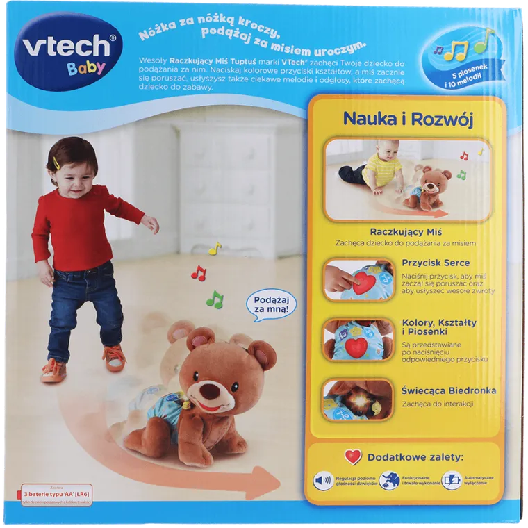 Vtech, Raczkujący Miś Tuptuś, maskotka edukacyjna