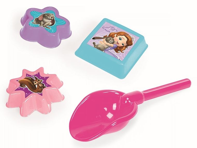 Wader, Disney, łopatka + 3 foremki do piasku