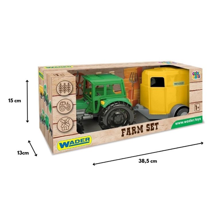 Wader, Farmer, traktor z przyczepą na konie