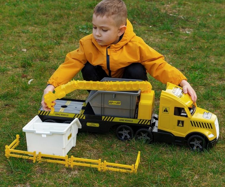 Wader, Magic Truck Technic, ciężarówka laweta z kontenerami