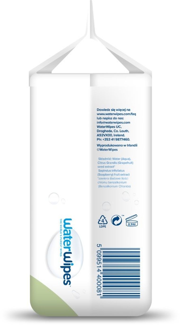 WaterWipes, BIO, Soapberry, chusteczki nawilżane, 4-60 szt.