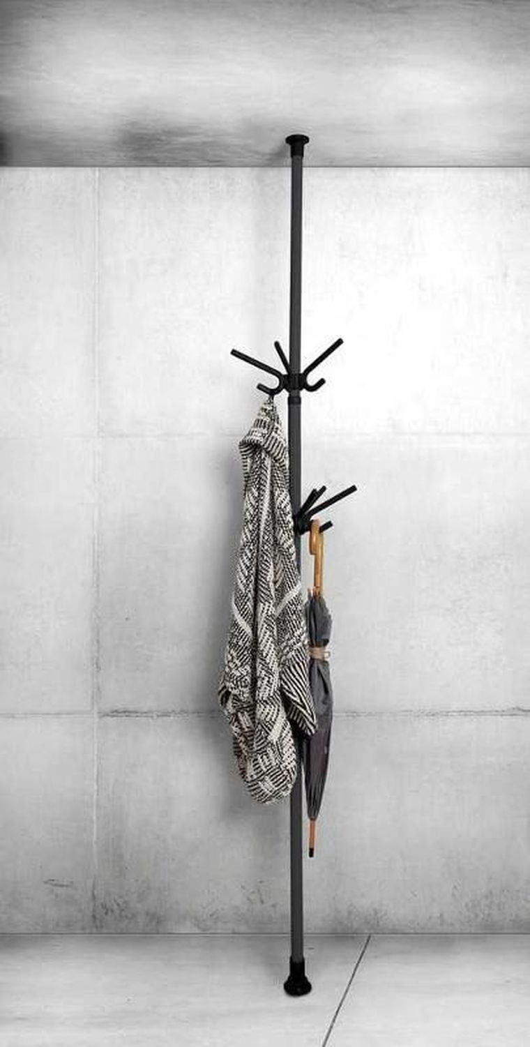 Wenko, potrójny haczyk na ubrania, płaszcze, Herkules, czarny, 2 szt.