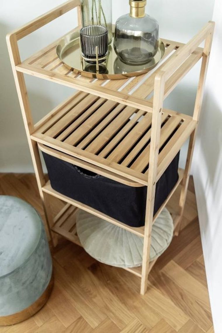 Wenko, regał łazienkowy z 3 poziomami, bambus, Ecori