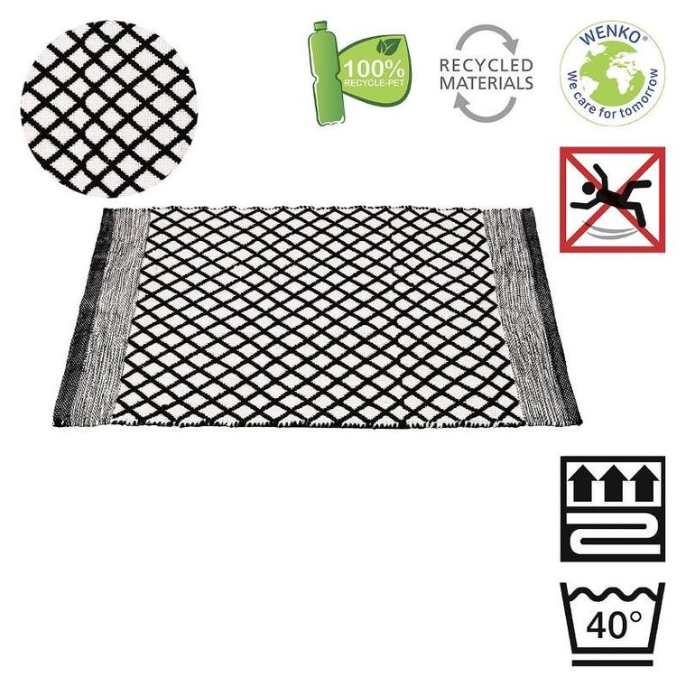 Wenko, Tara, dywanik łazienkowy z poliestru z recyklingu