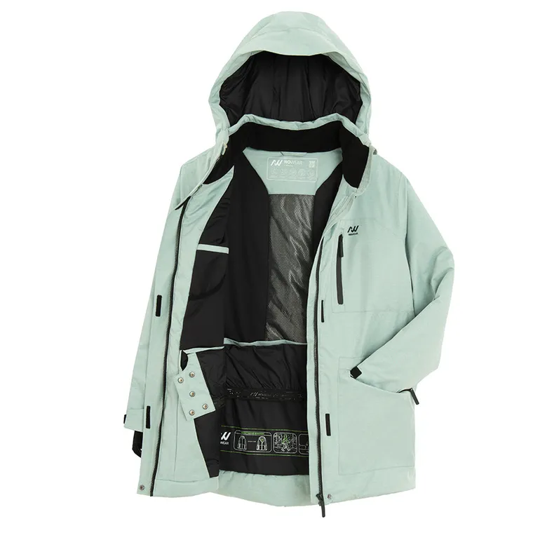 Wodoszczelna kurtka narciarska unisex oversize z kapturem NOWEAR