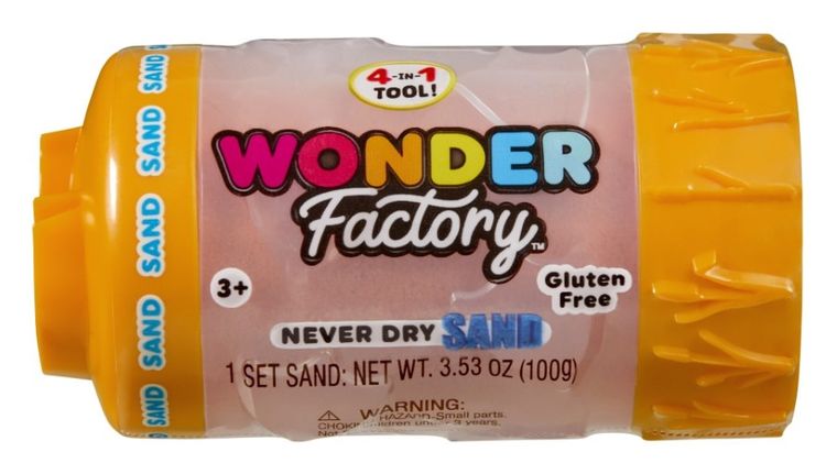 Wonder Factory, Never Dry Sand, piasek kinetyczny w tubie, 1 szt.