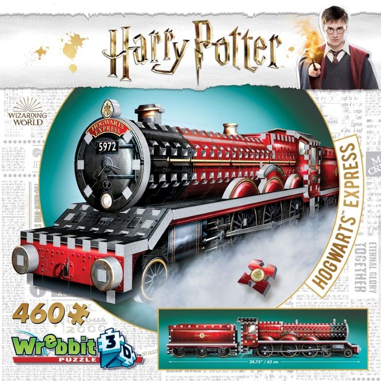 Wrebbit, Harry Potter, Hogwarts Express, puzzle 3D, 460 elementów