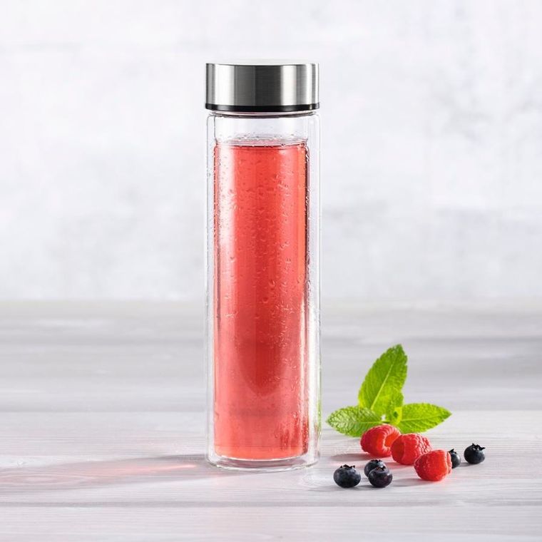 Xavax, To Go, szklana butelka z sitkiem, 500 ml