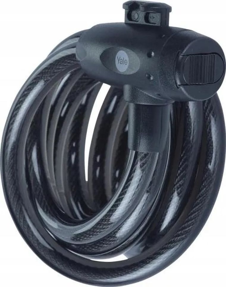 Yale, Essential Security Keyed Cable Lock, linka rowerowa stalowa na klucz, 12-2000 mm