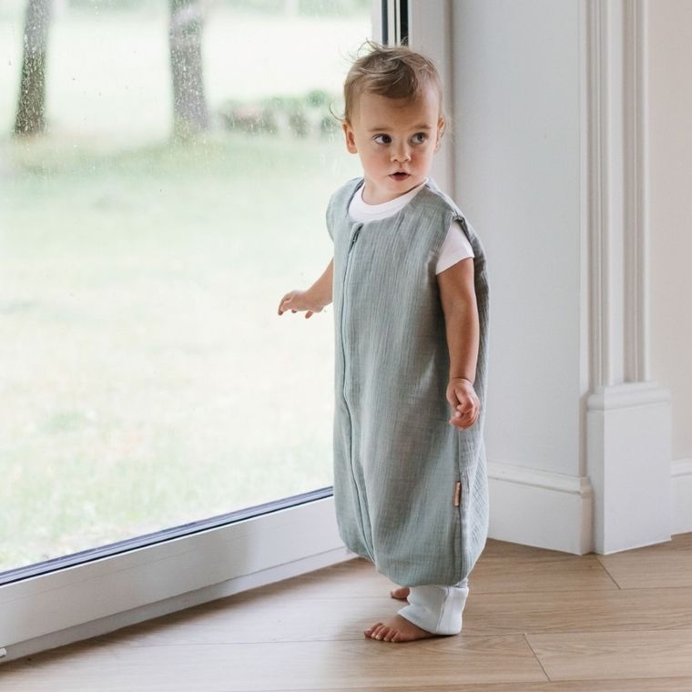 Zaffiro, Malaga, śpiworek do spania z nogawkami, muślinowy, TOG 1.5, mint, 1-2l