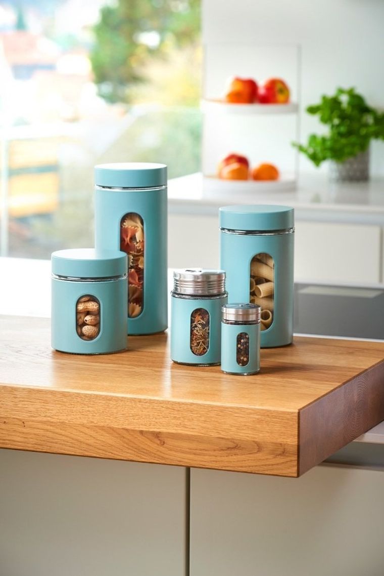 Zeller, pojemnik szklany na przyprawy, niebieski, 7-11,5 cm