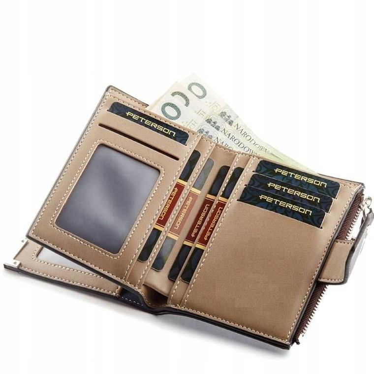 Zestaw prezentowy: Portfel, skóra ekologiczna, Woda perfumowana, Velvet, Peterson