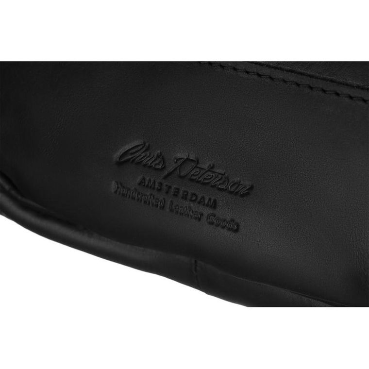 Zestaw, Saszetka na biodro, nerka, Etui na klucze, czarny, skórzany, Peterson