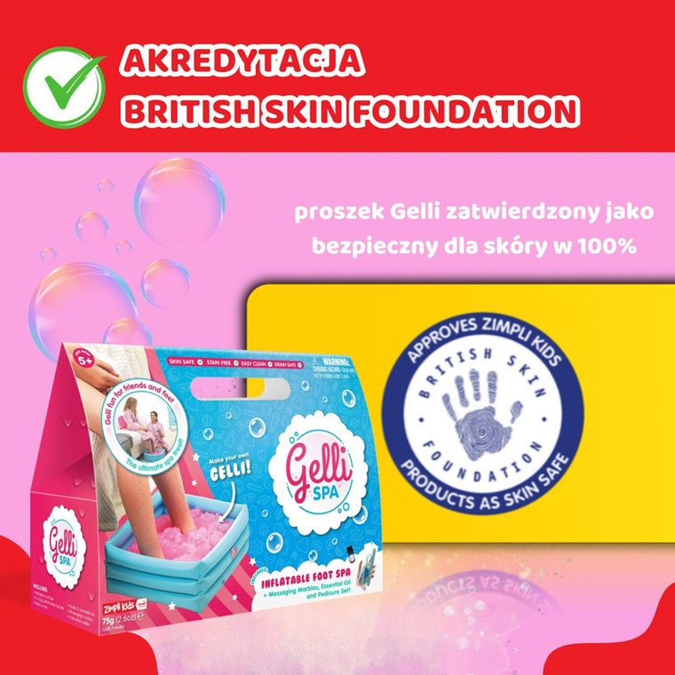 Zimpli Kids, Gelli Spa, domowe spa dla stóp z miską, przybornikiem i galaretką