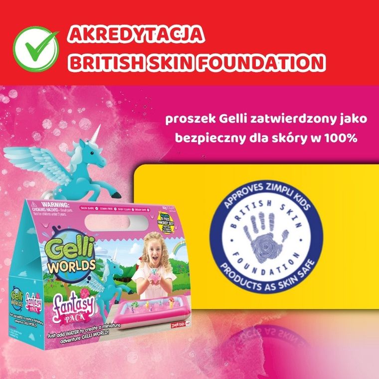 Zimpli Kids, Gelli Worlds Fantasy Pack, zestaw do tworzenia gelli z figurkami i tacą