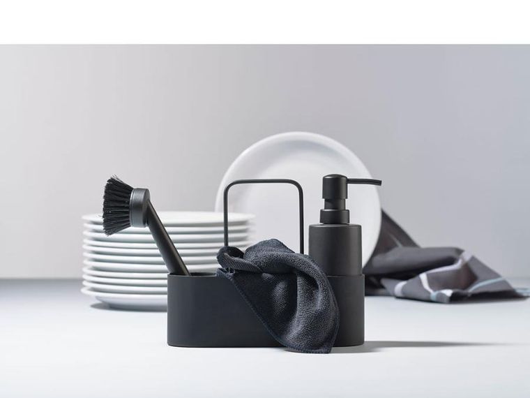 Zone Denmark, organizer do zlewu, Singles czarny, 4 elementy