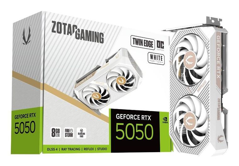 Zotac, karta graficzna, GeForce RTX 5050 Twin Edge OC White