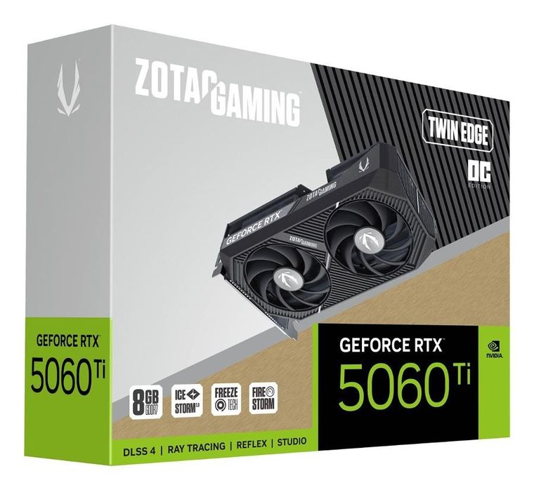 Zotac, karta graficzna, Geforce RTX 5060 Ti 8GB TWIN EDGE OC GDDR7 128bit 3DP/HDMI