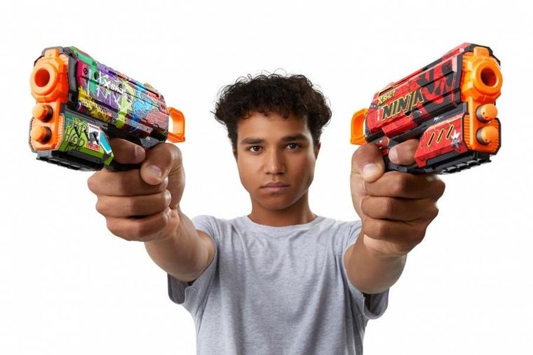 Zuru, X-shot, Skins Flux, zestaw wyrzutni, 16 strzałek