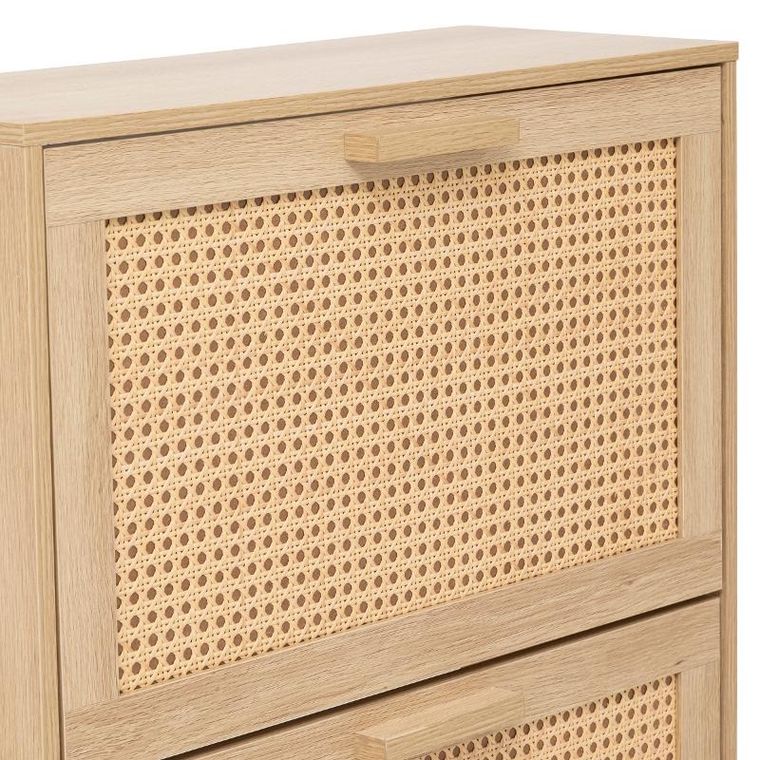 5five Simply Smart, Cane, szafka na buty wąska wysoka, plecionka wiedeńska, 60-24-113 cm