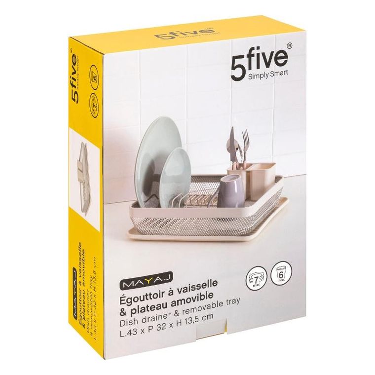 5five Simply Smart, Mayaj, suszarka do naczyń, 43-32 cm