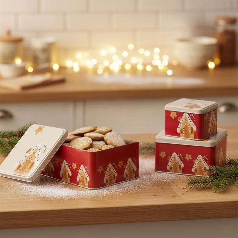 5five Simply Smart, metalowe pojemniki na ciastka, 3 szt.