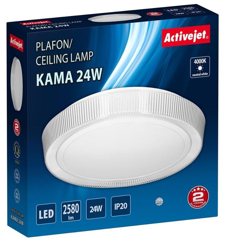 Activejet, Kama, plafon sufitowy LED, 24W