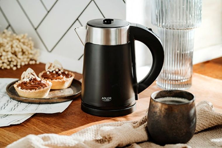 Adler, czajnik elektryczny, czarny, 0,6l, AD 1372