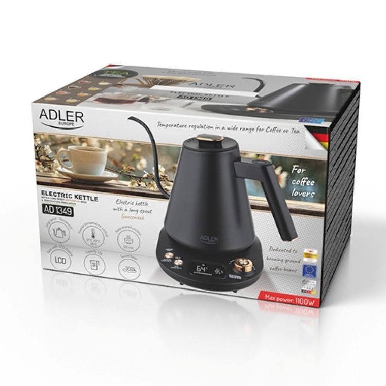 Adler, czajnik elektryczny z długą wylewką, 1,0l