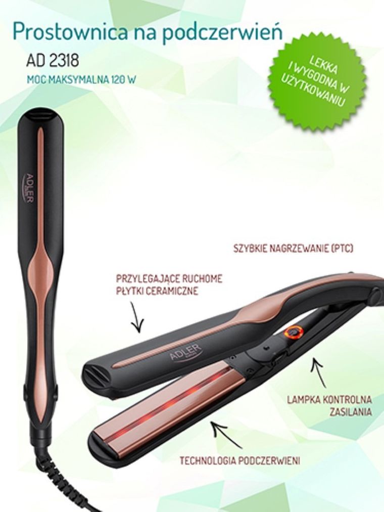 Adler, prostownica na podczerwień