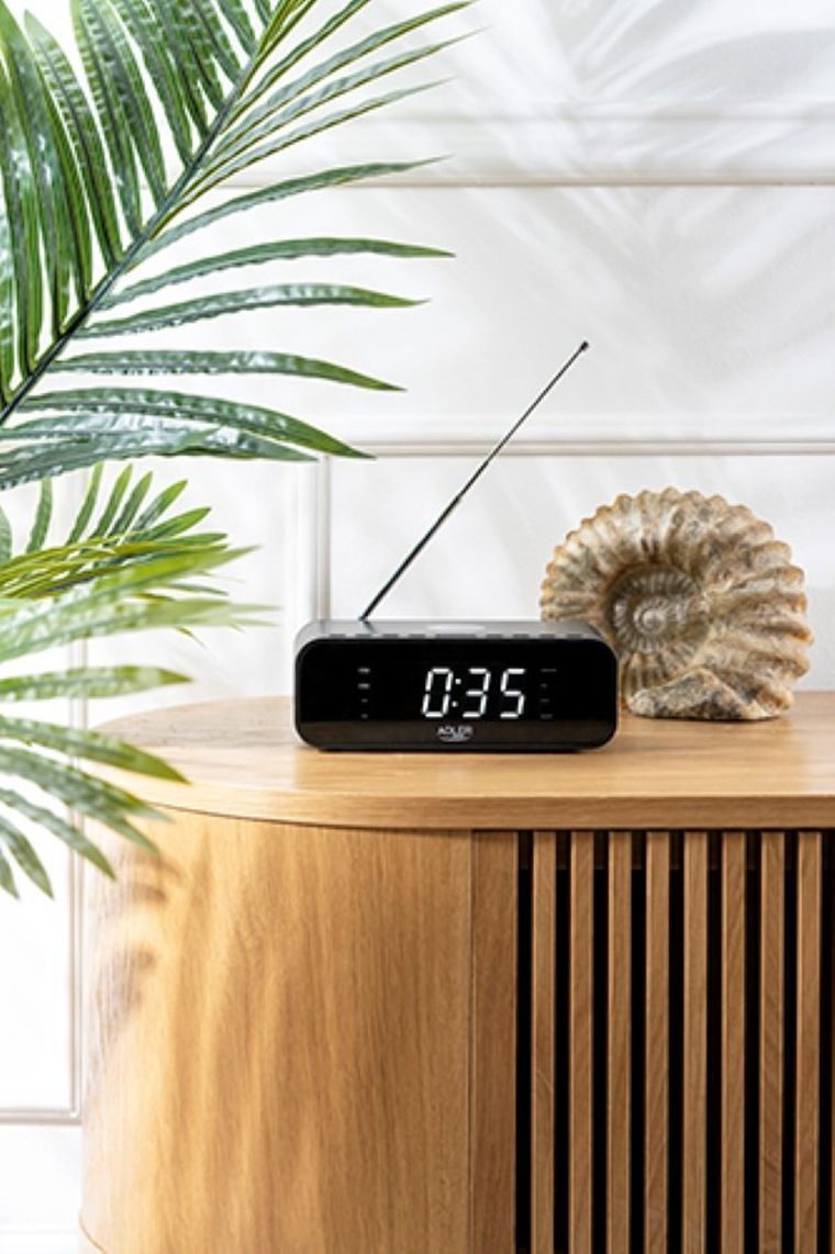 Adler, radiobudzik, czarny, AD 1192B