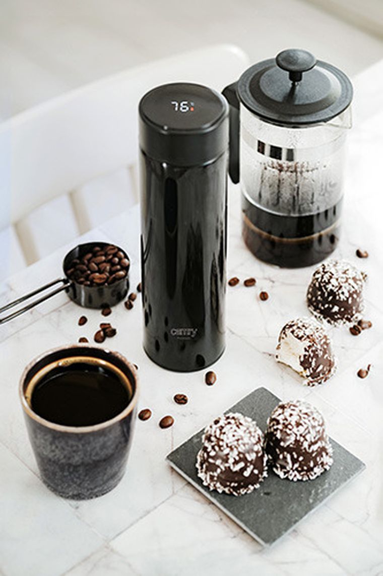 Adler, termos LED, czarny, 473 ml