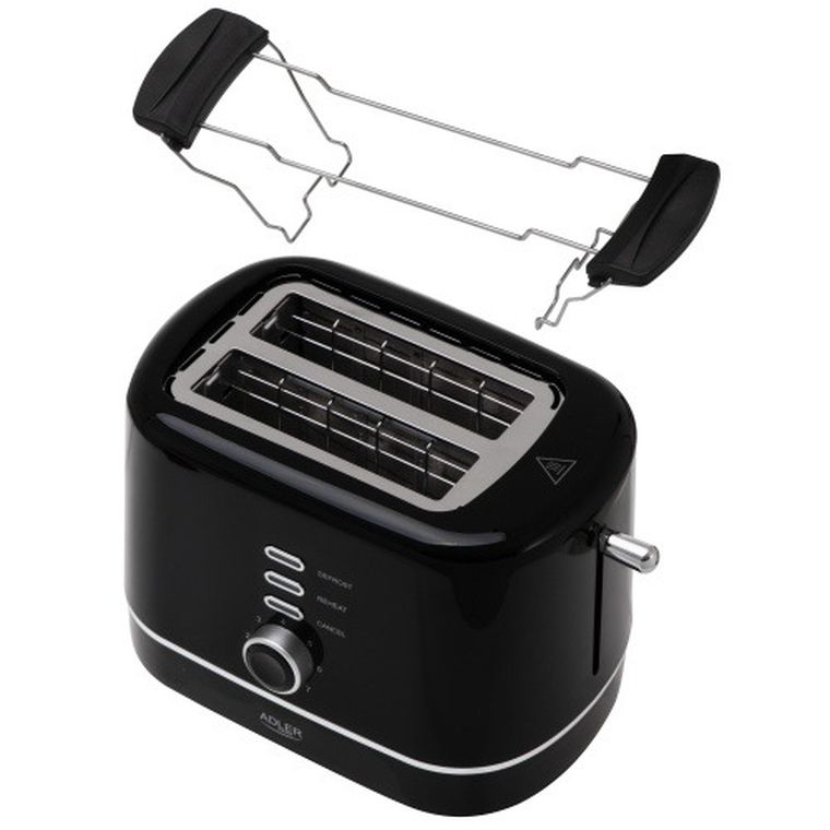 Adler, toster z rusztem, czarny