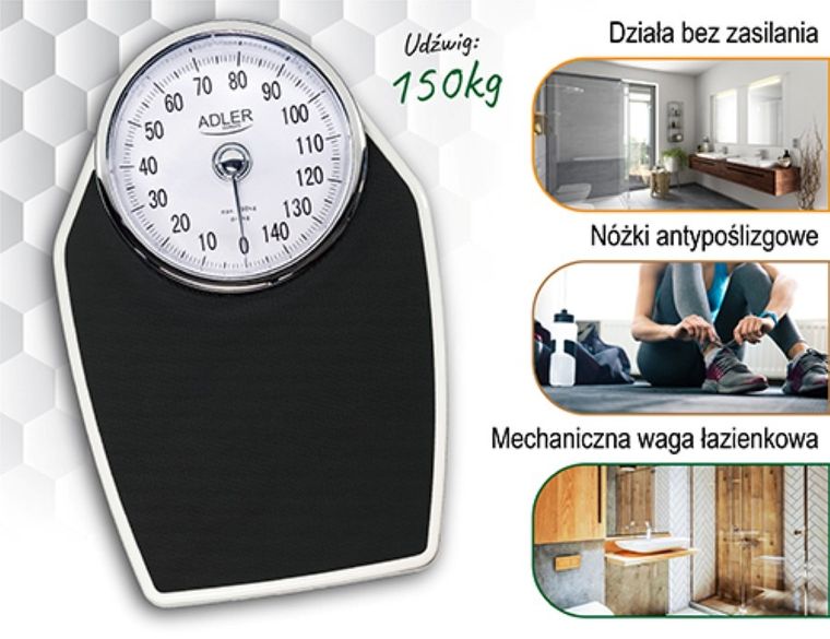 Adler, waga łazienkowa, mechaniczna