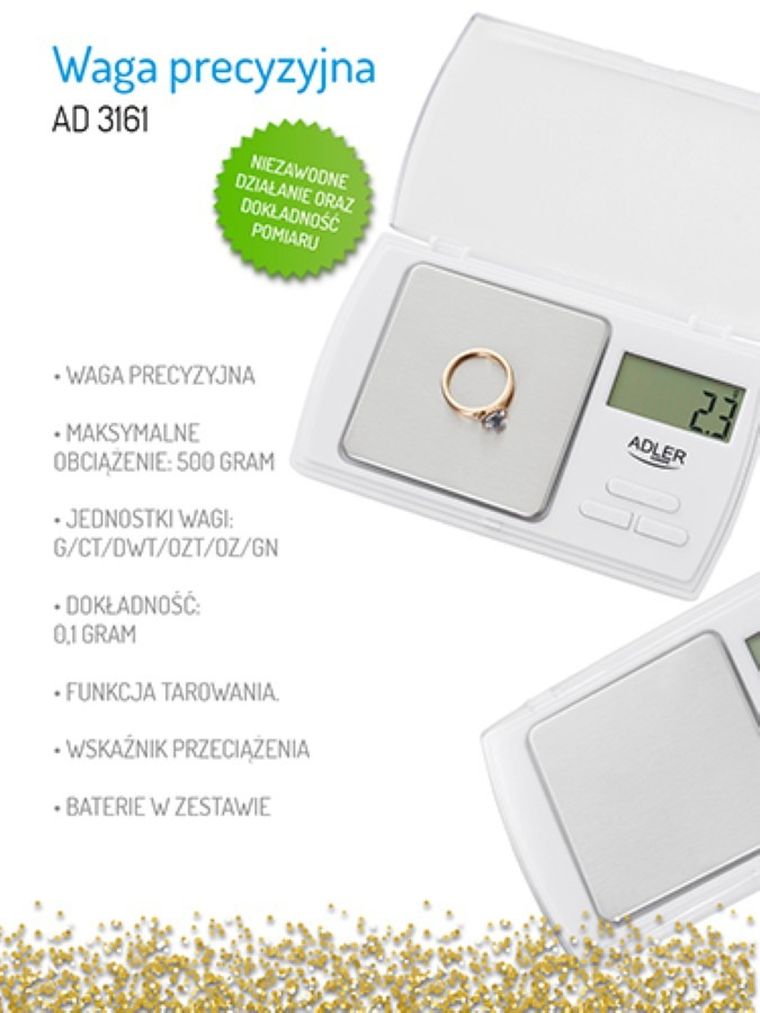 Adler, waga precyzyjna AD 3161, max 750g