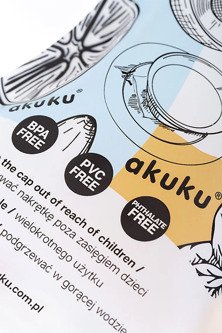 Akuku, saszetki wielorazowe na pokarm, 5 szt.