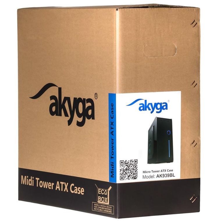 Akyga, obudowa komputerowa, AK939BL, ATX, Micro ATX, Mini ATX, Mini ITX, czarny